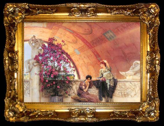 framed  Alma-Tadema, Sir Lawrence Unconscious Rivals (mk23), ta009-2